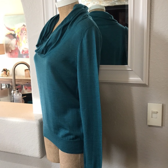 Calvin Klein Roll Cowl Neck Sweater Size Med Wool Irish Green St. Patrick's Day - Picture 6 of 12